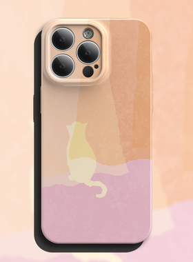 小猫的遐想iPhone16手机壳苹果15promax新款14菲林13软壳12粉色11可爱xr适用8plus全包小米15防摔华为Pura70