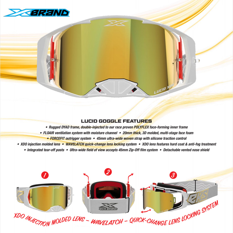 美国EKS越野摩托车风镜快拆UV防撞镜片防雾防风沙头盔护目镜通用