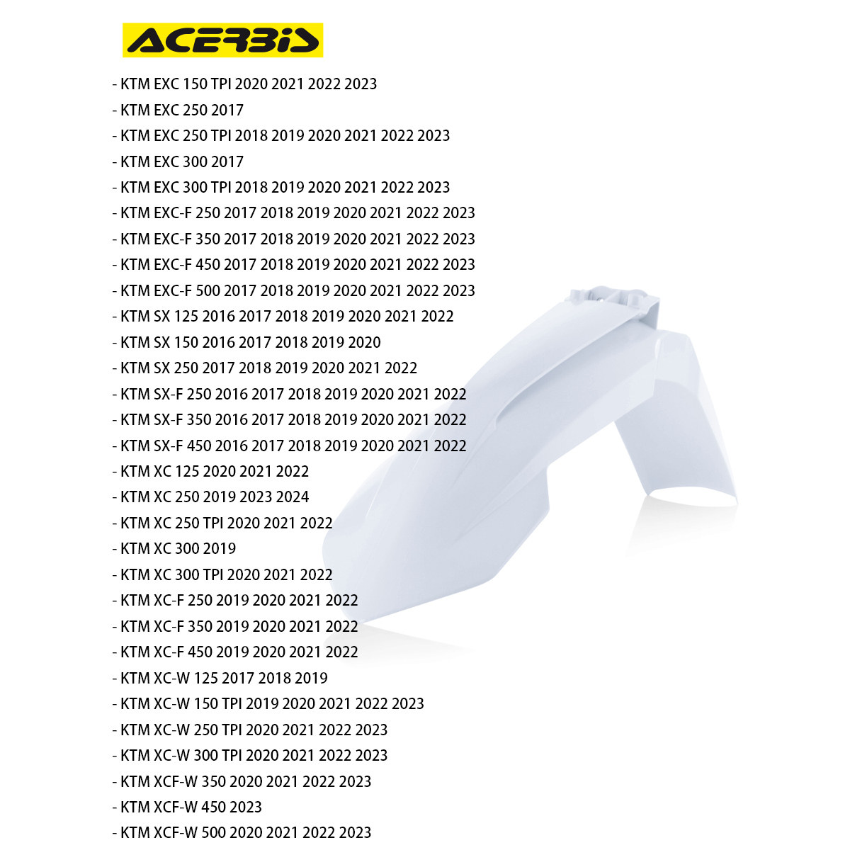 意大利acerbis摩托车前挡泥板尾板摩托车装配件