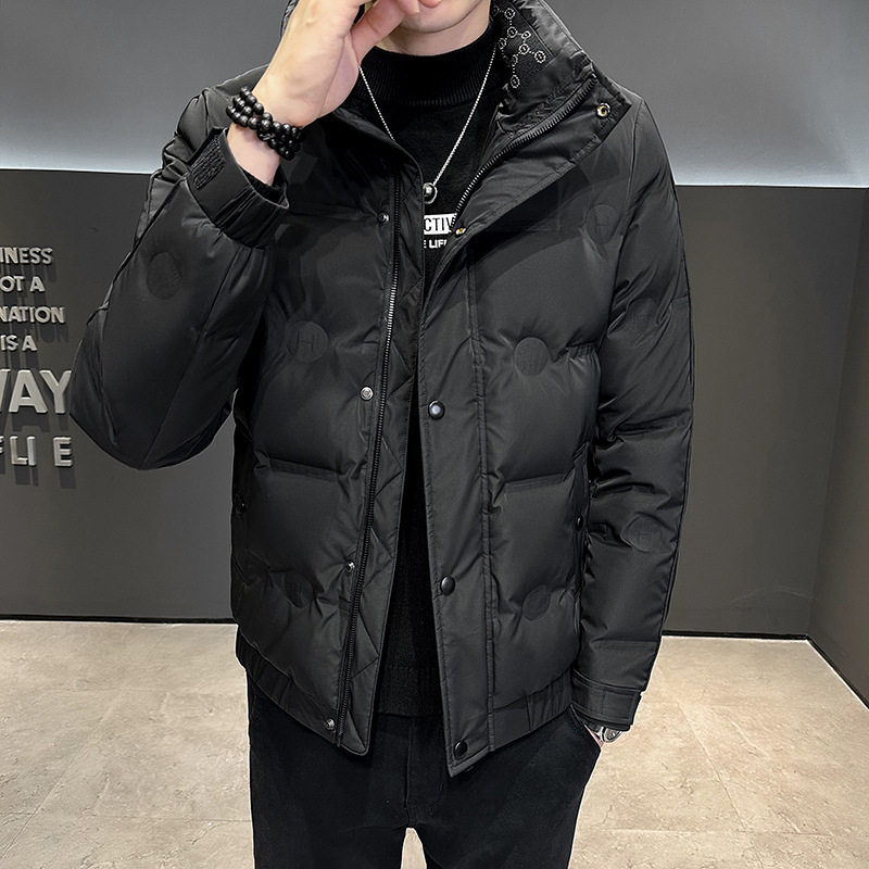 新国标50羽绒服男冬款潮流立领保暖防污短款韩版休闲百搭外套韩版