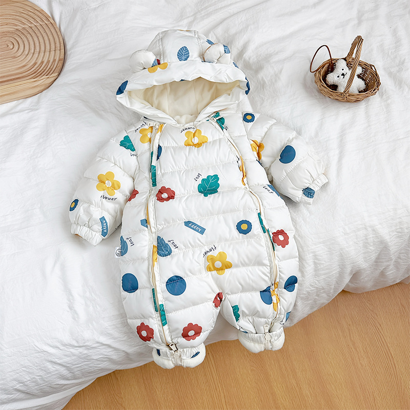 外贸婴儿连体棉服新生儿