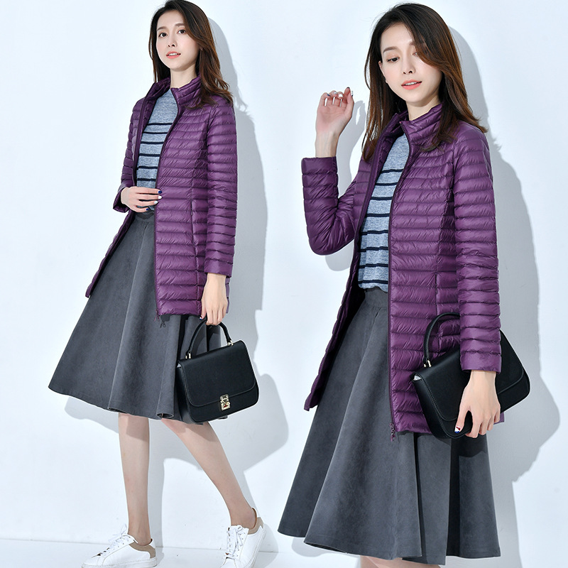 羽绒服女冬季新中长款轻薄款白鸭绒气质加厚保暖显瘦韩版时尚修身