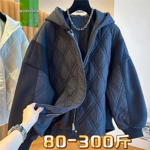 加厚棉服女 胖mm300斤日系韩版秋冬季保暖棉衣外套女夹棉棉袄女潮