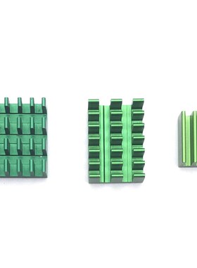 Raspberry Pi 4b 4代散热片 D阳极氧化绿色开发板PCB CPU散热器