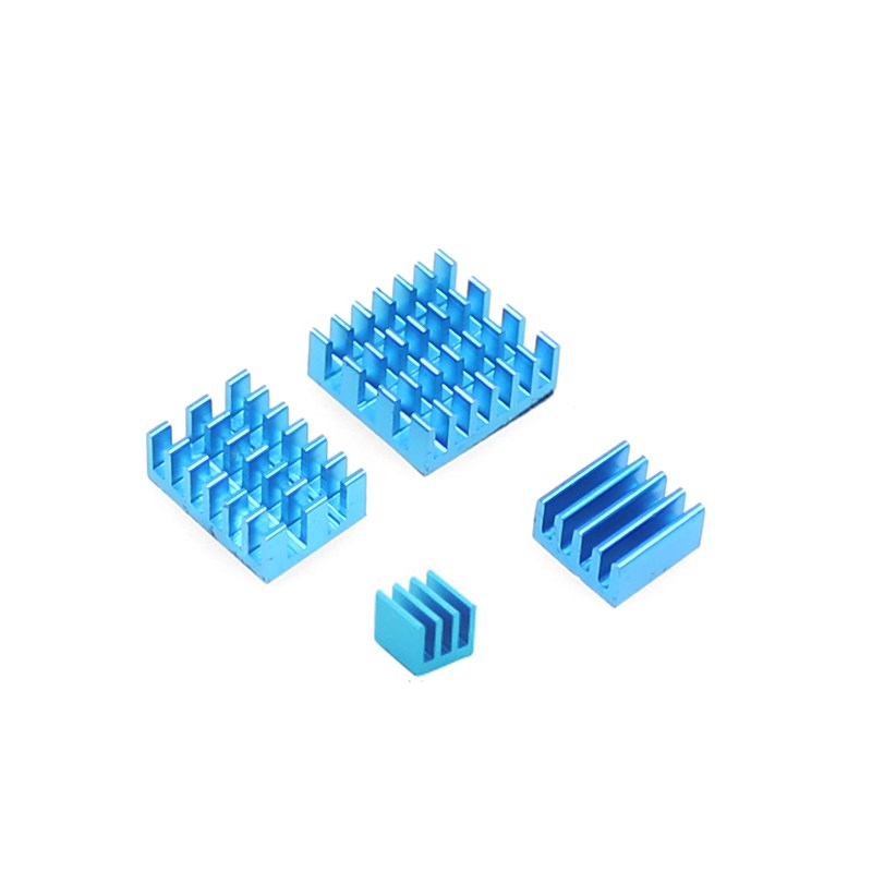 树莓派Raspberry pi 3B/4B 带背胶散热片 显存芯片内存铜铝导热片