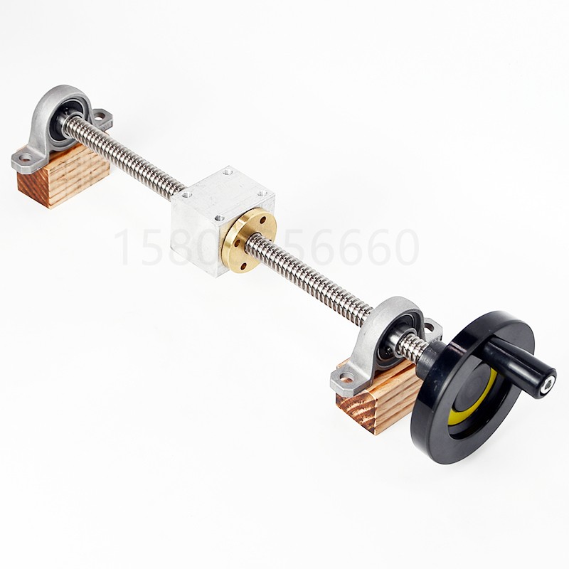 T型丝杆T12手摇丝杆r不锈钢3D打印机配件梯形螺纹螺母套装