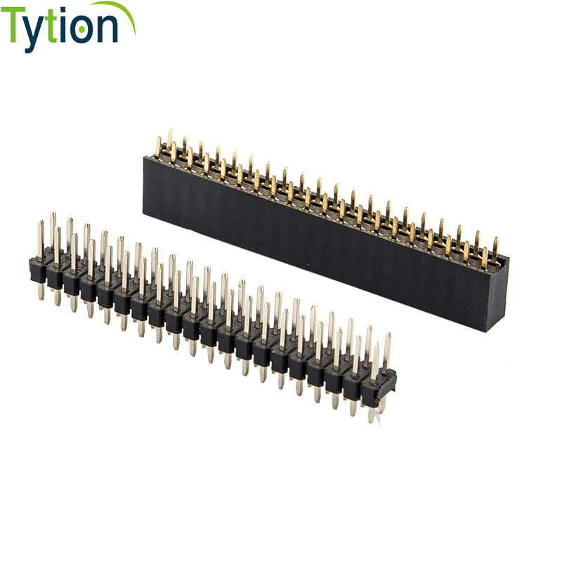 树莓派4B 3B 3B+ GPIO 40pin 排针双排公座母座2.54间距 连接器件