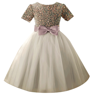 儿童晚礼服生日走秀公主裙女童超仙主持蓬蓬纱花童钢琴比赛演出服