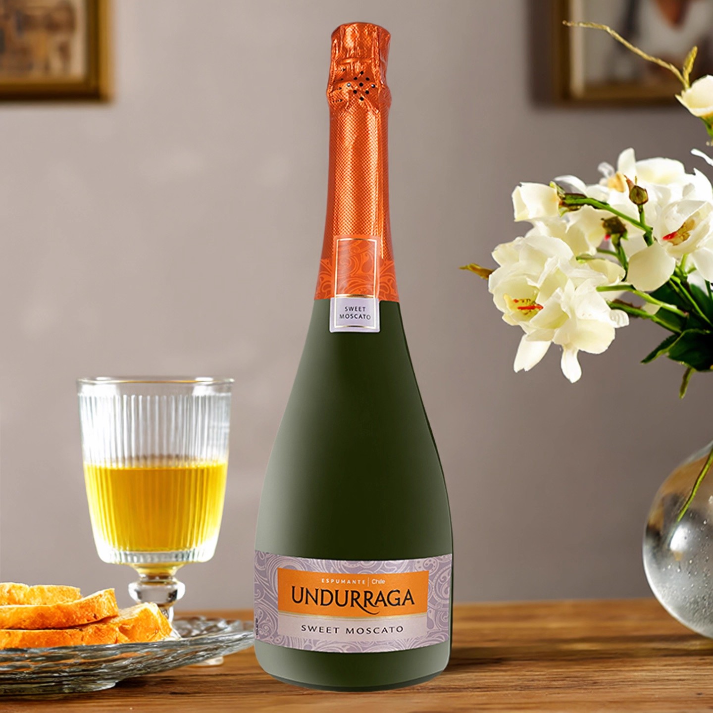 特价智利原瓶安朵瑞嘉莫斯卡托甜白起泡酒Undurraga Moscato750ml