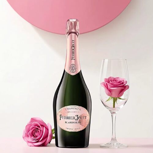 法国进口Perrier Jouet巴黎之花桃红rose香槟起泡葡萄酒正品行货