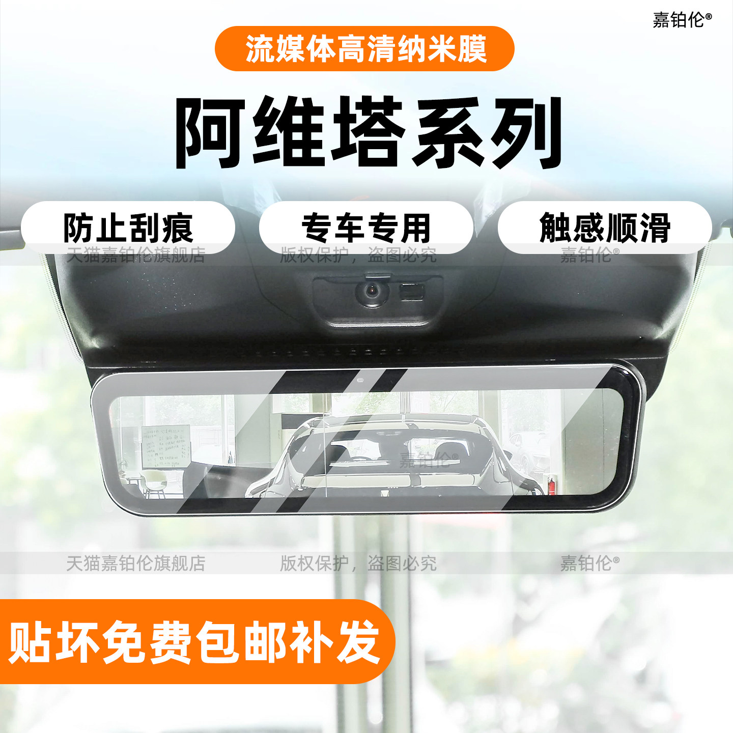 阿维塔系列流媒体后视镜保护膜