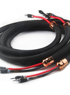 MCA17AAA-2R镀金香蕉单晶铜银发烧级主音箱线HI无氧铜音响喇叭线