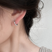 GMI素圈金属无耳洞耳夹女小众高级感蚊香盘耳环2025新款 耳钉耳饰