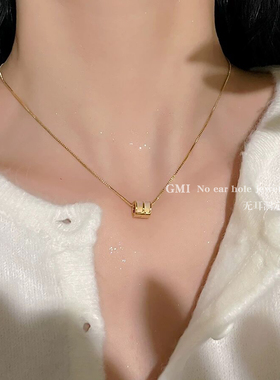 白贝母小蛮腰项链女士