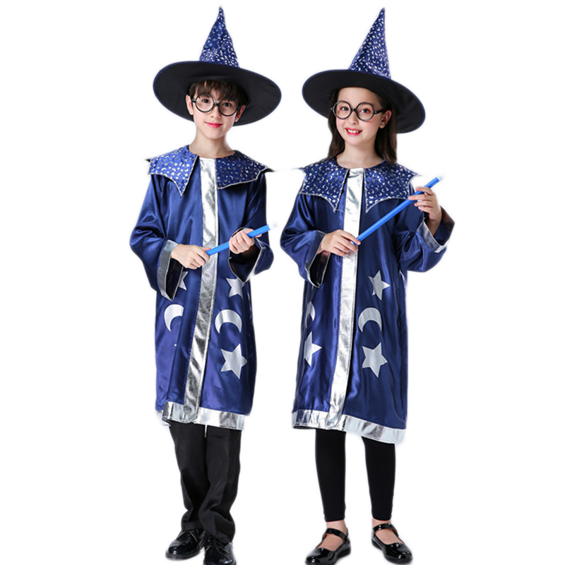 万圣节披风幼儿园魔法师演出服