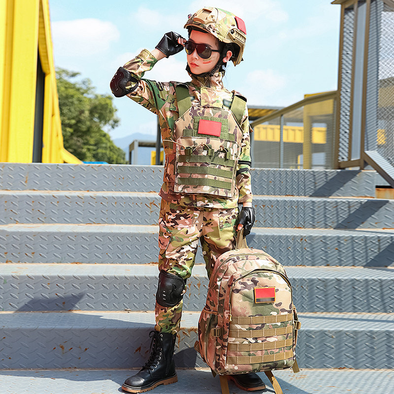 儿童迷彩服套装夏季男童特种兵衣服生日礼物学生军训演出服
