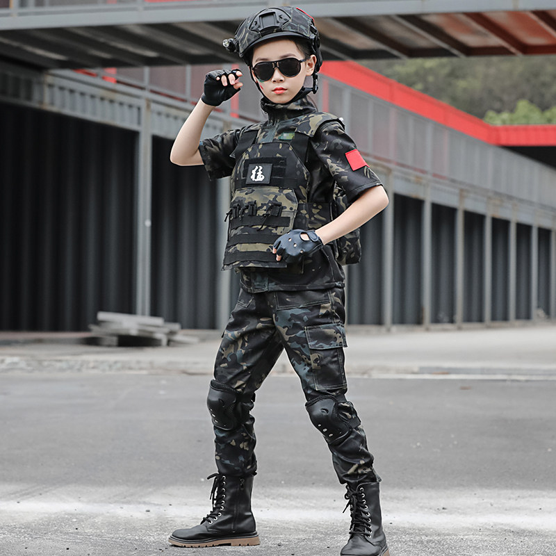 儿童迷彩服套装男童特种兵衣服夏令营训练夏季短袖
