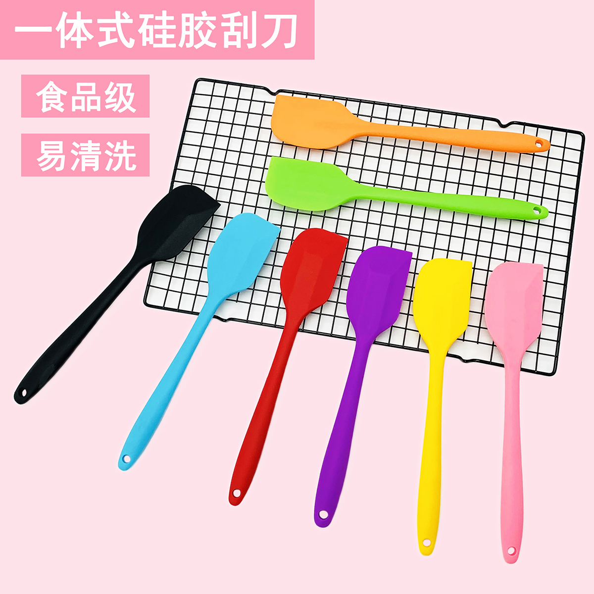 硅胶耐高温一体式刮刀抹刀家用