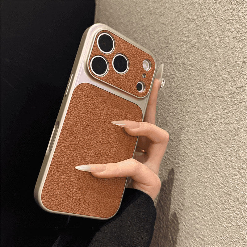 秒变17荔枝纹适用iPhone17promax苹果15pm手机壳16ProMax新款高级感防指纹男女14Plus情侣17promax防摔保护套
