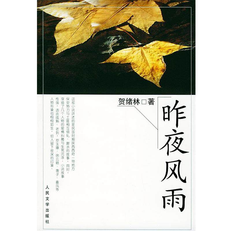 【正版】昨夜风雨 贺绪林,书籍/杂志/报纸,现代/当代文学,淘宝优惠券,粉丝福利购,淘宝优惠卷