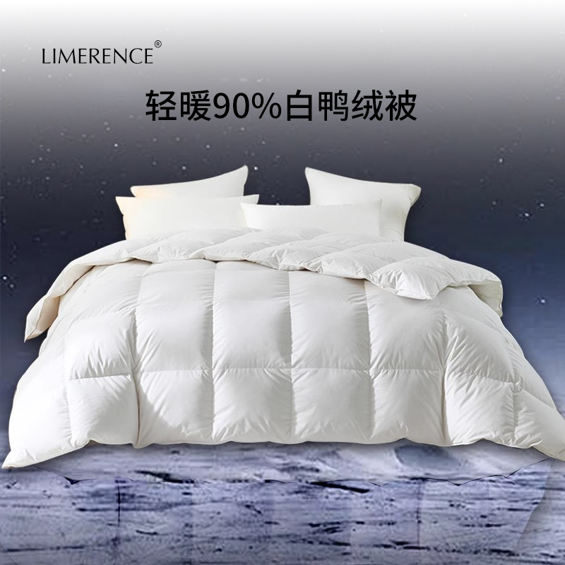 90白鸭绒羽绒冬被保暖静音无异味
