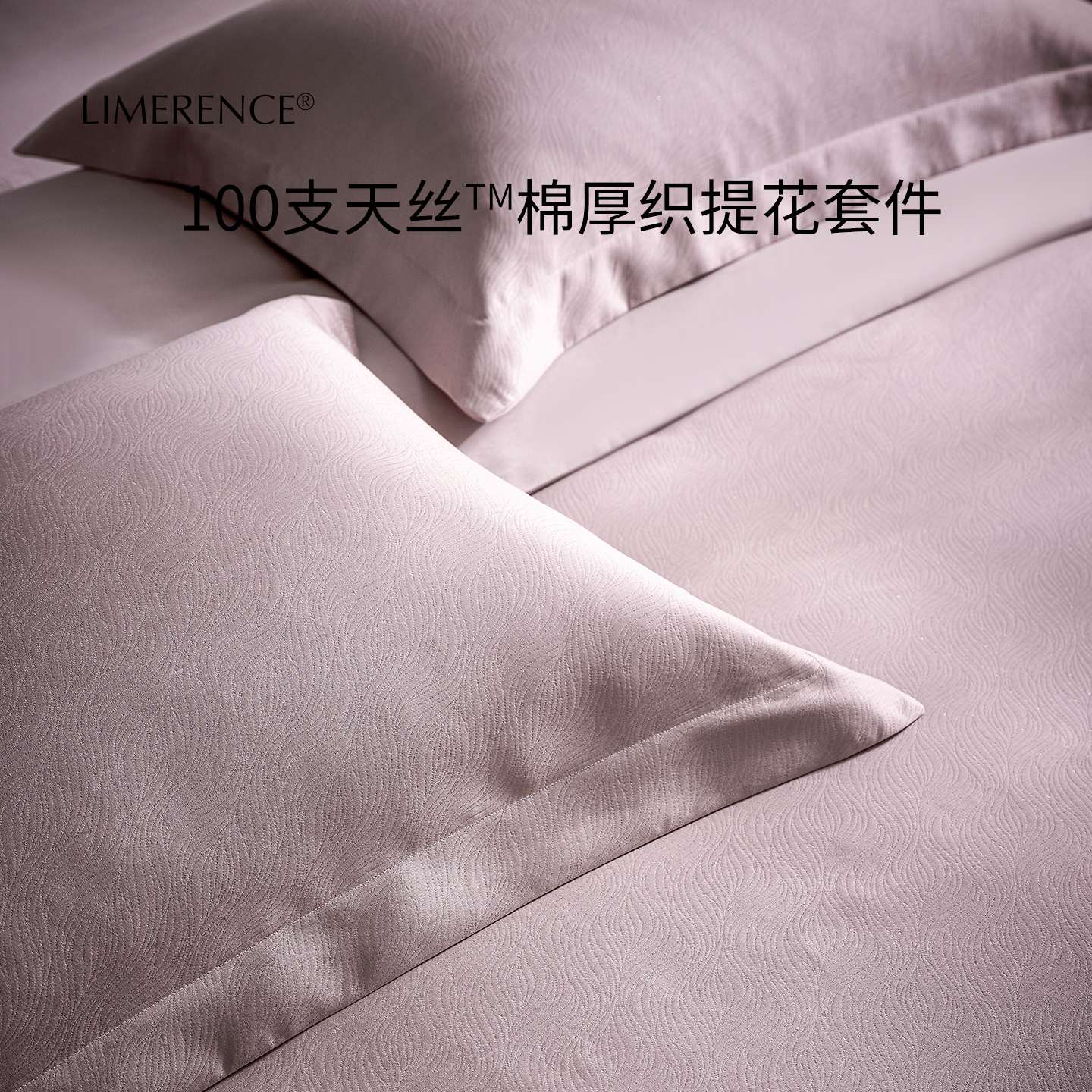 100支天丝棉四件套磨毛厚织提花