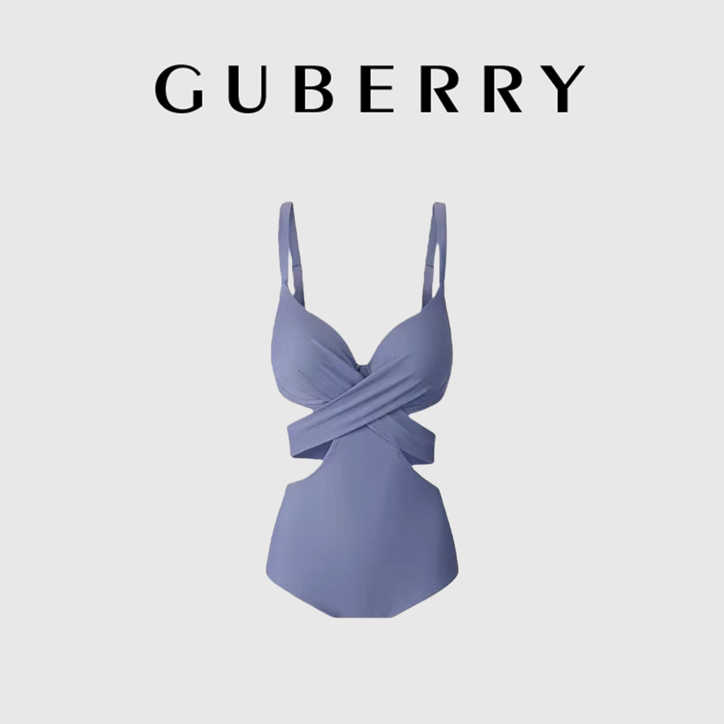 GUBERRY泳装女时尚钢托聚拢小胸显大比基尼泡温泉度假连体游泳衣
