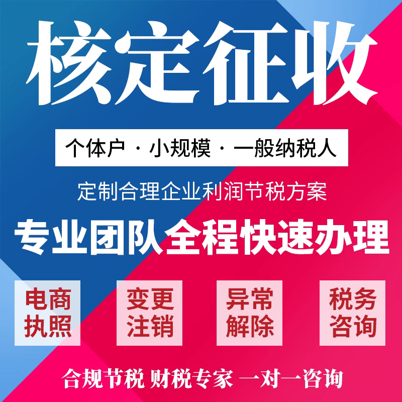 海南佛山东莞深圳广州上海公司注册个体户核定征收报税个人独资