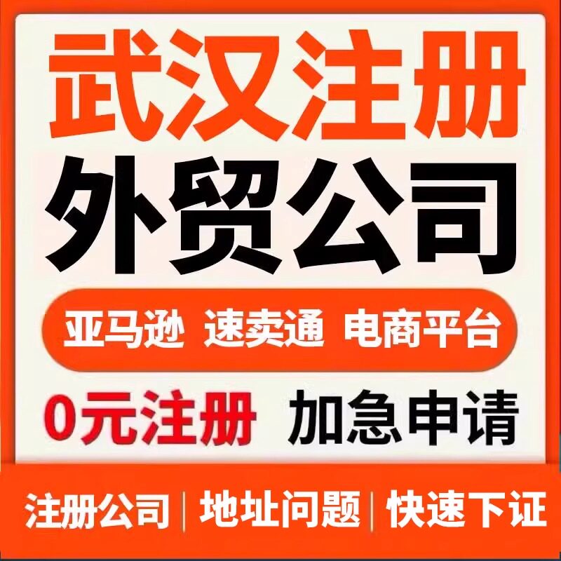 代办武汉跨境电商外贸公司注册营业执照速卖通亚马逊执照记账报税