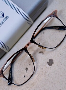 日本OLIVERGOLDSMITH OG Re EDDIE 51纯钛精致轻巧框商务古铜色