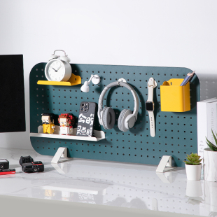 桌面洞洞板立式收纳模型展示架免打孔办公室书桌办公桌支架置物架