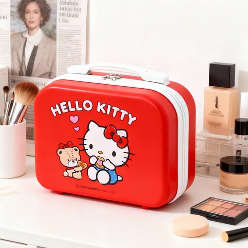 Kitty猫手提便携化妆箱