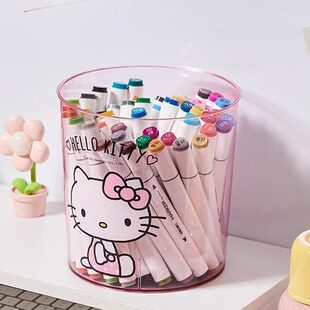 kt猫垃圾桶家用2025新款客厅卫生间厨房卧室大容量塑料凯蒂猫纸篓