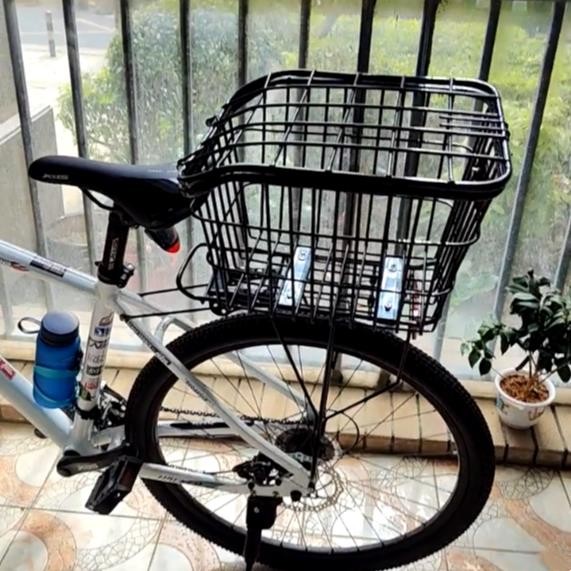 适用美利达自行车后座架车筐后货架置物筐学生书包框原装配件大全