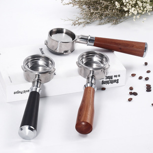 百胜图BAE0102 马克西姆马赛鲶鱼咖啡机无底手柄58MM三耳实木手柄