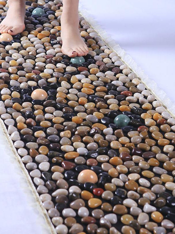 鹅卵石足按摩垫按摩治疗毯穴位足按摩步行毯家庭足垫穴位按摩板