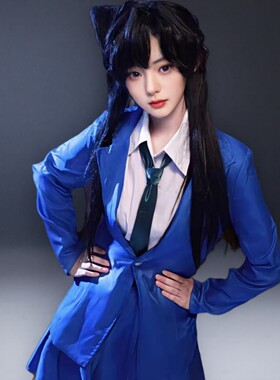 名侦探柯蓝工藤新一二次元漫服装