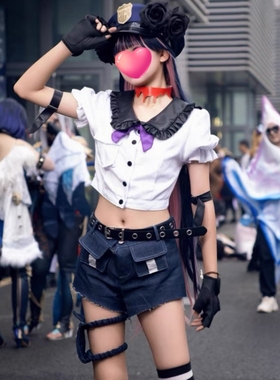 吊带袜天使女警史朵巾牛仔Stocking潘迪Panty皮裙漫展COSPLAY全套