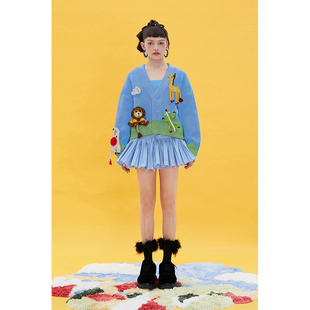 外套上衣女 手钩公仔毛织厚开衫 ANGEL CHEN陈安琪