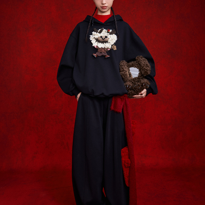 ANGEL CHEN设计师品牌陈安琪 PS26 手钩西部小牦牛多色卫裤