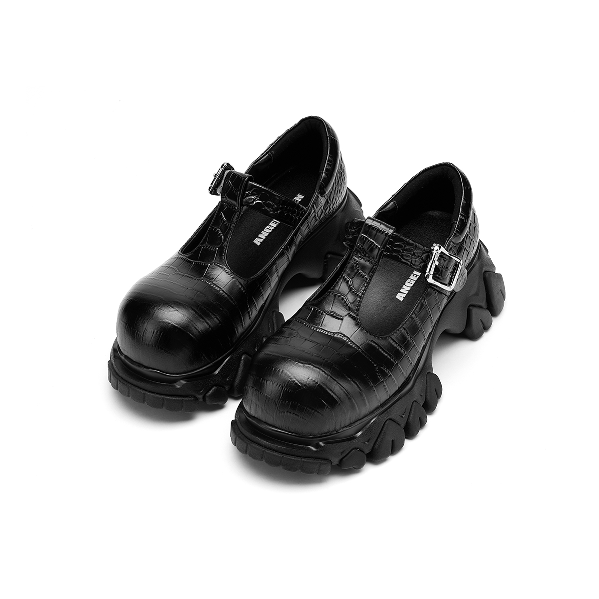 ANGELCHEN原创黑色玛丽珍龙齿鞋