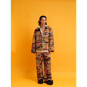 CHEN 鹿晗王以太同款 ANGEL 金盏菊编织提花千层毛边夹克