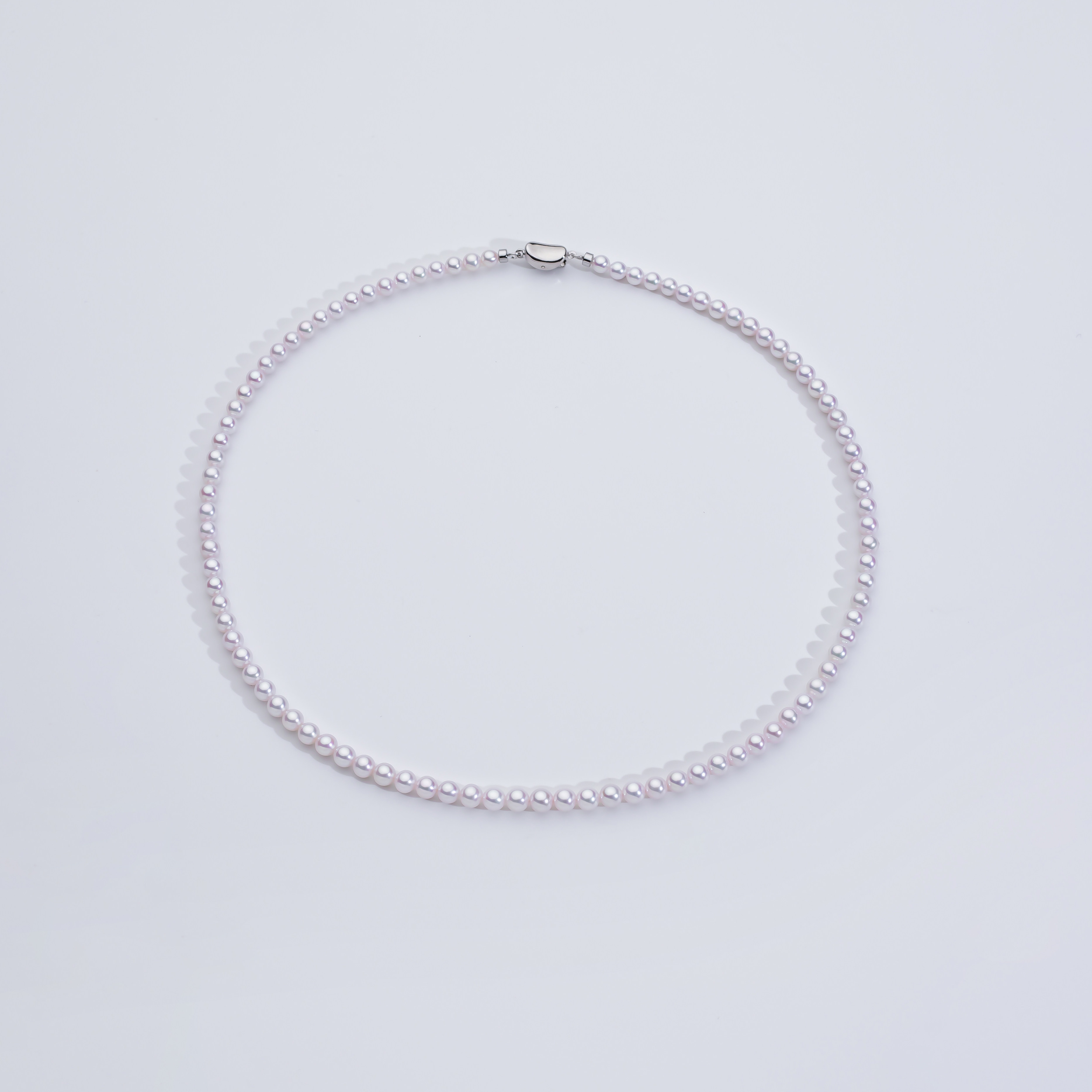 爱迪生珍珠天然珍珠轻奢锁骨链S925白色淡水珍珠项链4-5mm樱花粉