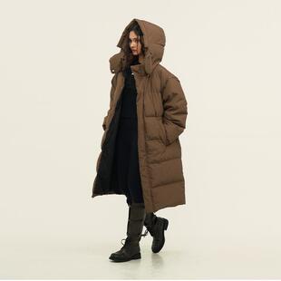 复古秋冬连帽可脱卸可折叠大衣 羽绒服美式 11E 特氟龙长款