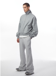 cleanfit男潮流时尚 休闲裤 vibe休闲微喇重磅直筒裤 长裤 卫裤 11E