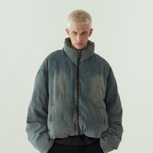 美式 羽绒服基础款 复古加厚外套 牛仔双色短款 11E