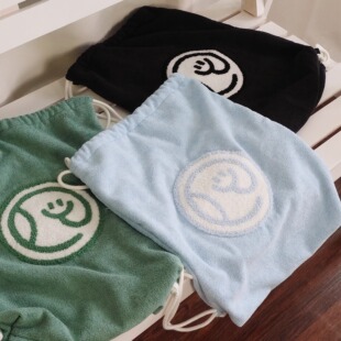 11Estranger可爱卡通笑脸毛巾料网球高尔夫双肩包运动包