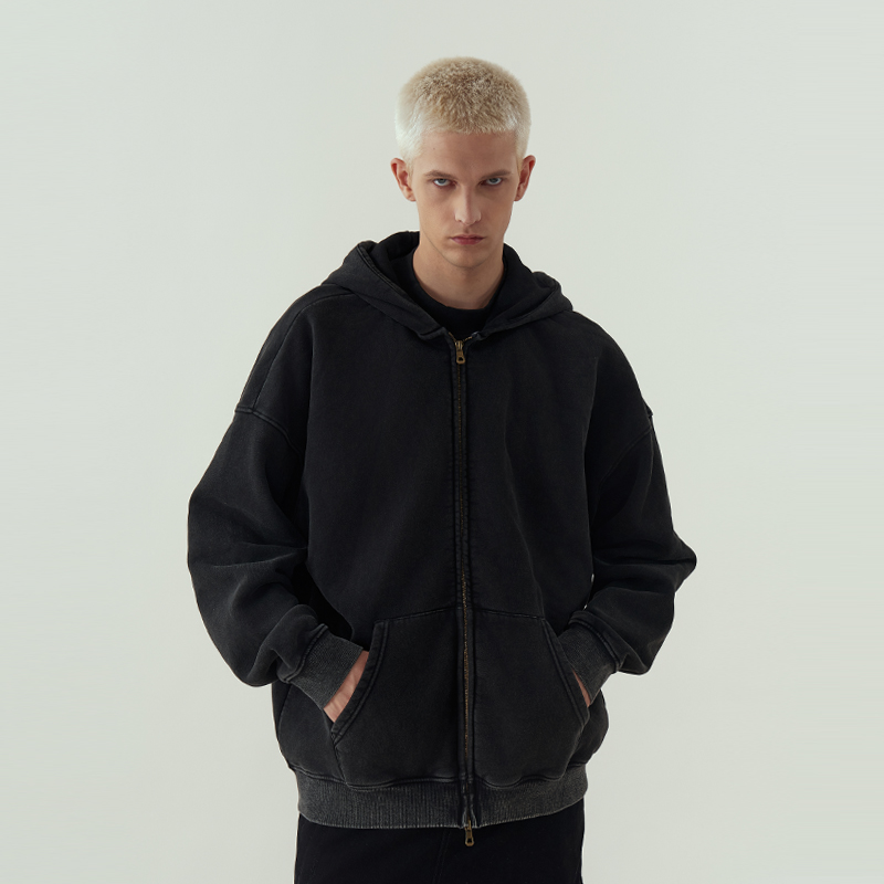 落肩复古11Estranger卫衣短款