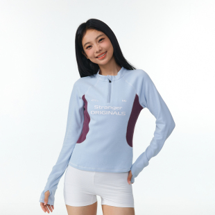 轻户外运动骑行拉链训练服 恒温暖皮撞色插肩拼接长袖 11E 轻暖