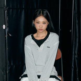 男女同款 休闲宽松运动亨利领长袖 上衣 天丝美丽奴羊毛打底衫 11E